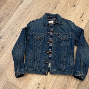 Pendleton Blue Denim Jacket with Patterned Lining